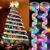 2-10m Christmas Ribbon Fairy Light String Merry Christmas Decorations For Home Xmas Holiday Navidad Gifts New Year