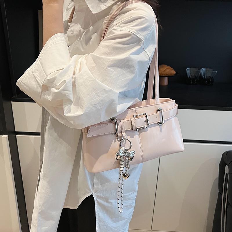 

Сумка Женская Новая Мода Повседневная Сумка Через Плечо Универсальная Портативная Сумка-Тоут With pendant розовый