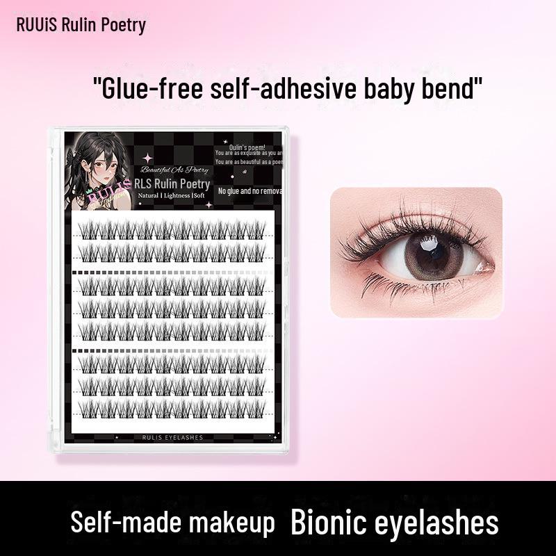 

Накладные ресницы 5D Baby Curve без клея — сверхъестественные, легко наносятся, в стиле комиксов, с сегментацией по одному пучку.