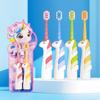 2 Pcs Cartoon Unicorn Kids Soft Bristle Toothbrush, 3-12 Year Old Baby Toothbrush, Kids Toothbrush