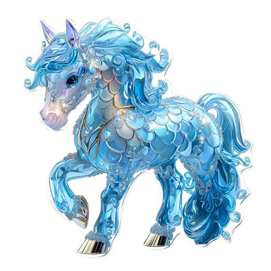 

2D Акриловая Подвеска Лошадь Плоская Мультяшная Подвеска Лошадь Брелок Шарм Красочное Украшение Лошадь для Рюкзака Украшение Рождественской Елки B