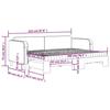 VidaXL Daybed with Trundle and Mattress Cream 80x200 Cm Fabric 3196833