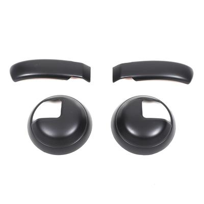 Hcilloend Türgriffabdeckungen für Neuen Fiat 500 Luxus-Interieur Lenkrad aus Easy Carbon Interieur Kundenspezifisches Set mit 4 (2010-2023), Paneele,