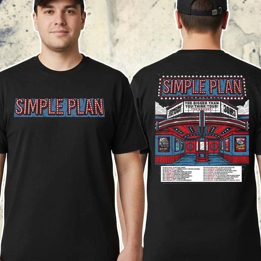 

Simple Plan Bigger Than You Think Tour 2026 T-Shirt Unisex T-Shirt M