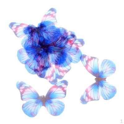 Chiffon Butterfly Flatback Charm Embellishment DIY Earring