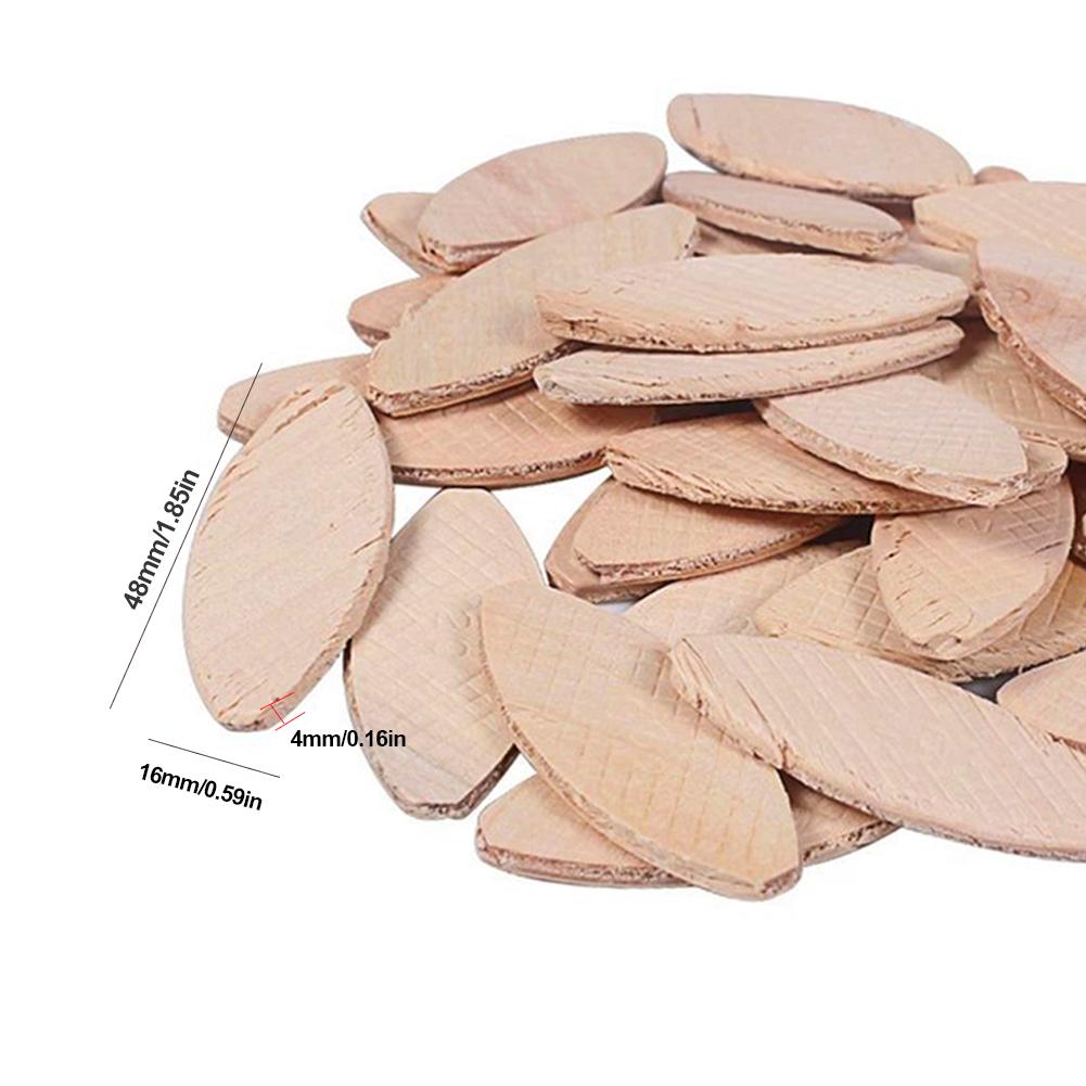 100pcs Woodworking Biscuit Jointer No. 0#/10#/20# Carpentry DIY Tenon Biscuit Wood Board Docking Tool for Wood Joining