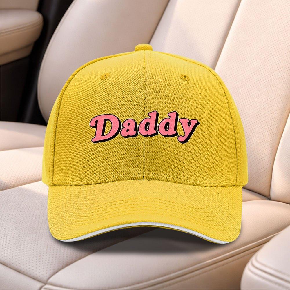 Daddy Letter Print Baseball Cap For Men Women Adjustable Lightweight Duckbill Hat For Weddings Parties Sports Fishing