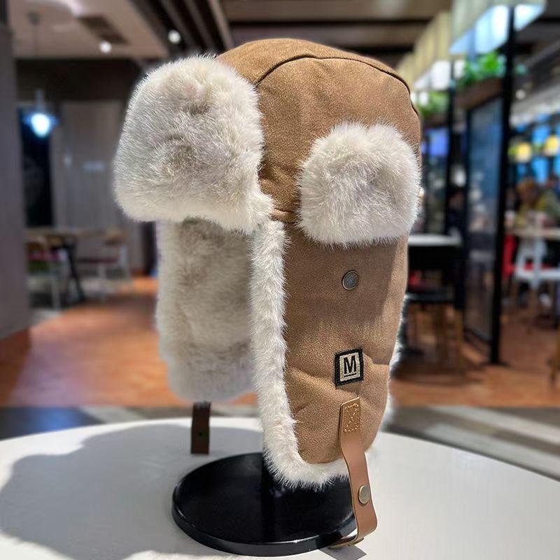 In Autumn and Winter, Men and Women Outdoor Cycling, Cold-proof and Warm Cotton Hats, Piled and Thickened Versatile Flying Hats