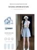 Women's Blue High-Waisted Quick-Dry A-Line Casual Shorts