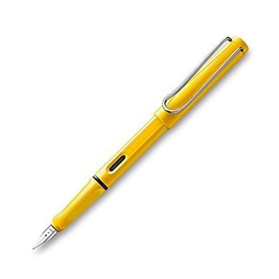 LAMY Safari Fountain LH Nib Medium Nib Pen, Yellow, L18-LH, (Left-Handed, Thickness) [Used]