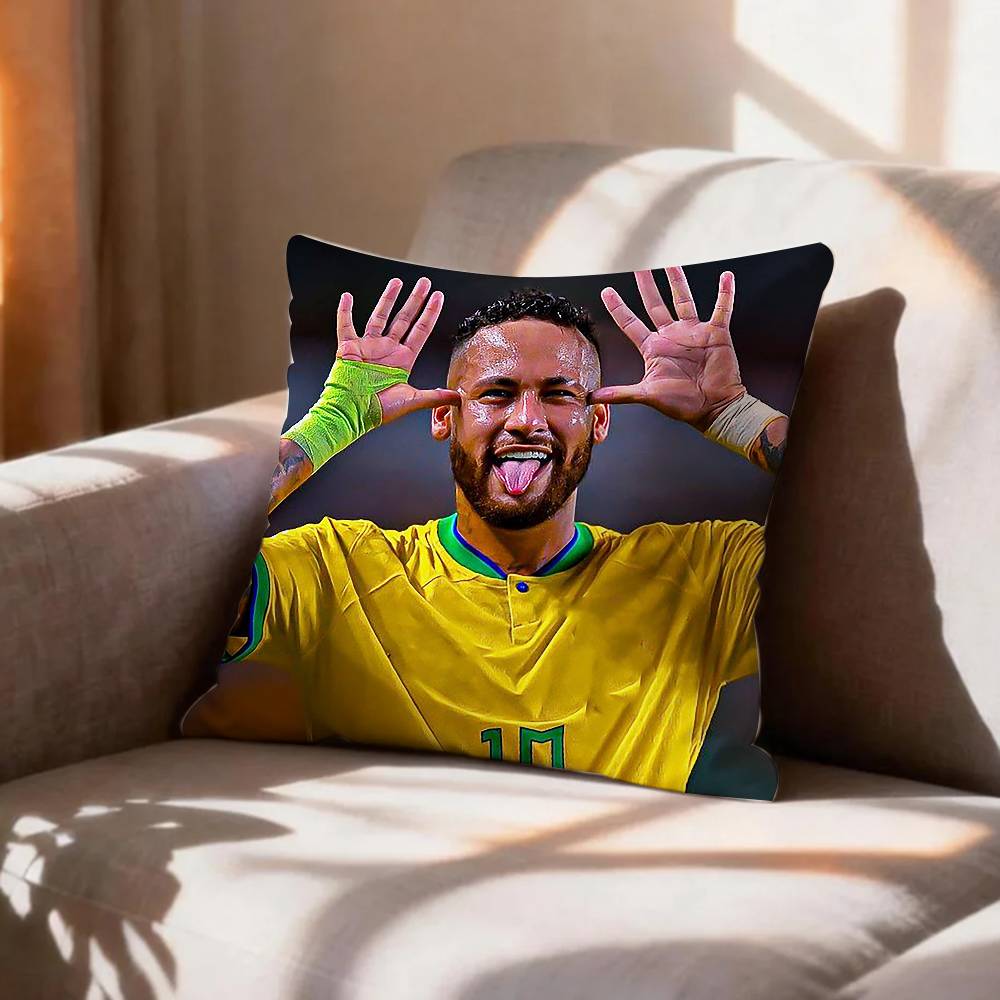 F-Footballer N-neymar J-jr   Pillow Case Pattern Printed Pillowcase For Living Room Sofa Cushion Cover