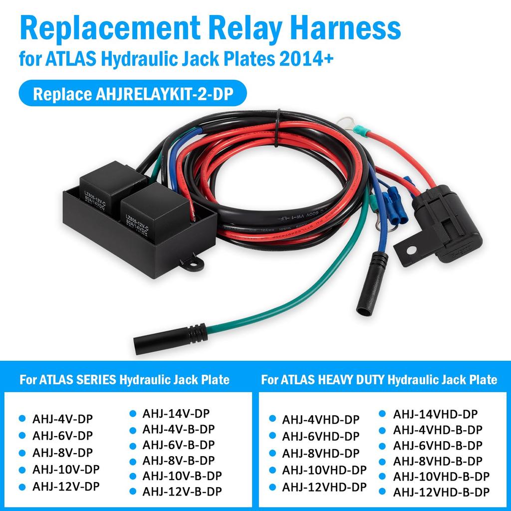 Replacement Relay Harness for Atlas Hydraulic Jack Plate 2014+ Replaces AHJRELAYKIT-2-DP