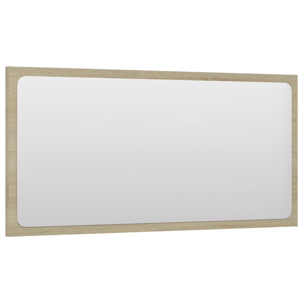 Bathroom Mirror Sonoma Oak 80 x 1.5 x 37 cm Wood Based Material