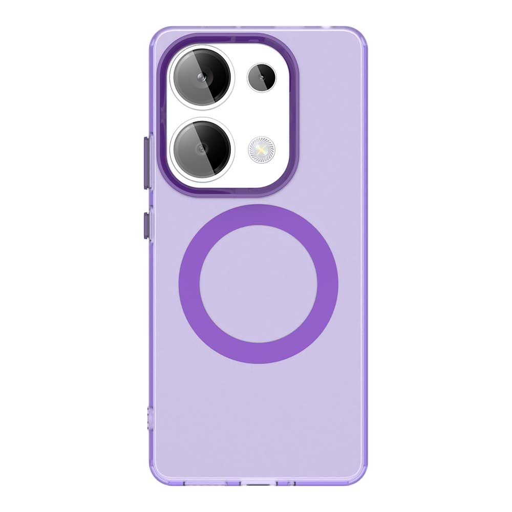 Magsafe Matte Phone Case For Xiaomi Poco M6 Pro 4G M6 Plus 5GProtective Case Magnetic Wireless Charging Shockproof Back Cover