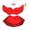 Angel Wing for Girls Women Feather Wings with Crown And Wand Fairy Costume Accessories for Cosplay Halloween Party
