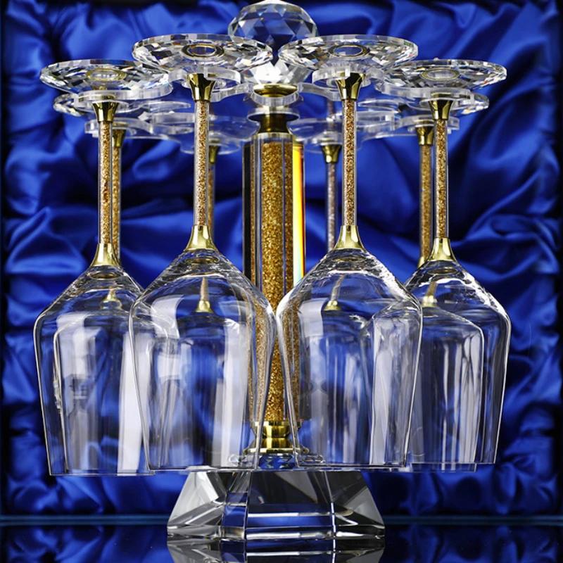 Gold crystal glass red wine glass set of sober wine glass highball wine glass personalized creative household luxury high-end