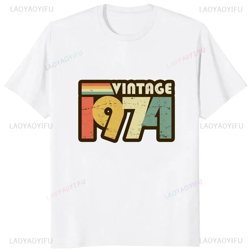 Quote Graphic 50 Years Old Vintage 1974 50th Birthday Men Women T-Shirt Casual Fashion Loose Harajuku Tshirt Hip Hop Summer Tees