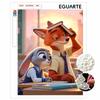 Pearl Art Painting Zootopia Judy and Nick Handmade diy5D Pearl Gem Painting Pictures Crafts Special Shape Home Wall Decoration