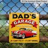 2D Flat - 1pc, Vintage Metal Aluminum Decorative Sign, for Dad's for Garage Open 24 Hours Retro Repair Sign, Suitable for Garage, Man Cave, Bar