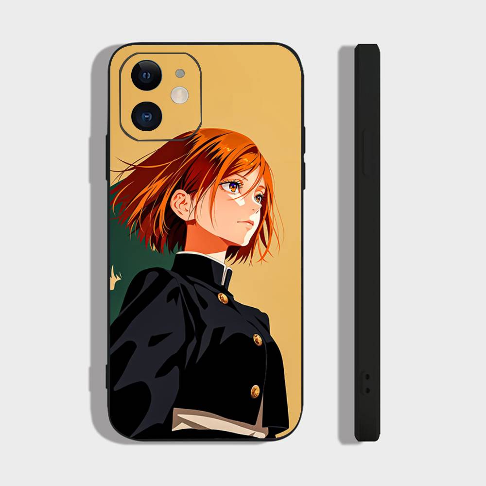 Kugisaki Nobara Anime Jujutsu Kaisen Phone Case For IPhone 17 Air 16 15 14 13 Pro Max 11 12 Black Silicone Cover