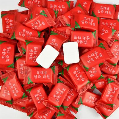 20 Piece Disposable Travel Towels Compressed Facial Wipes Compact Tablet Mini Wipes Wipes Triangular Wipes Tissues