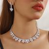 Elegant Crystal Necklace & Earrings Set for Weddings and Banquets