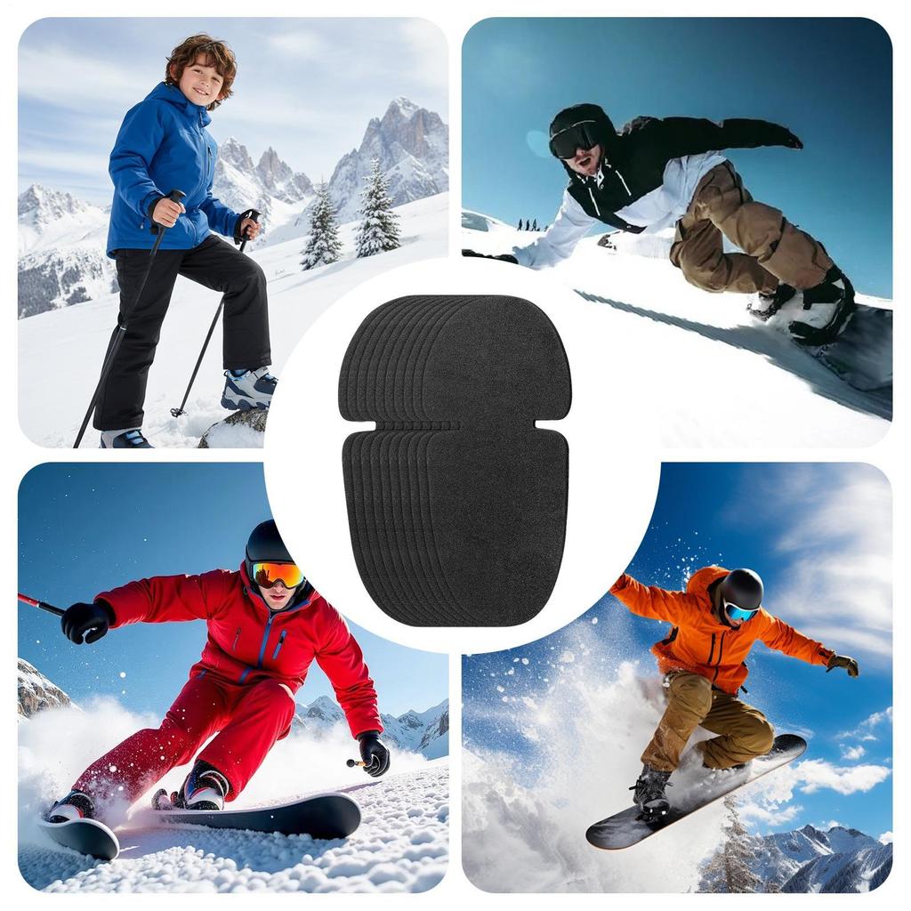 Ski Shin Guard Self Adhesive Shock Absorbing Snowboarding Leg Protectors Shin Bang Protection For Women Men Soccer Hockey Winter 1