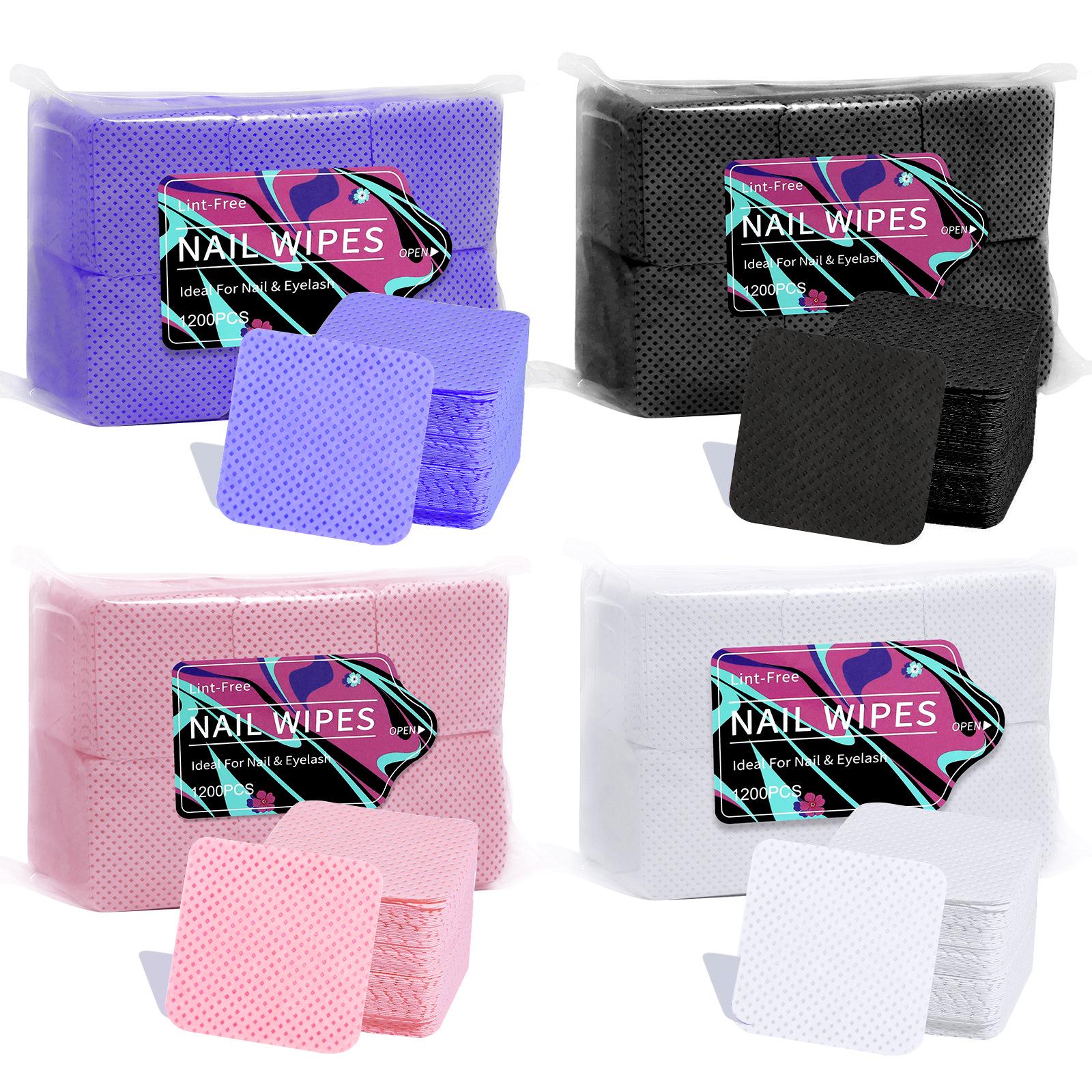 

Nail Polish Remover Wipes - 1200pcs Multi-Nail Cleaning Cotton Pads