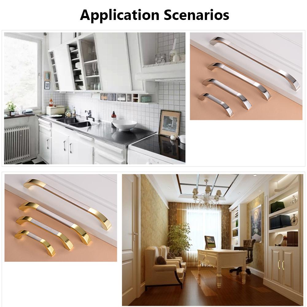 Kitchen Luxury Furniture Hardware Cabinet Zinc Alloy Door Handle Wardrobe Door Knob Drawer Handles