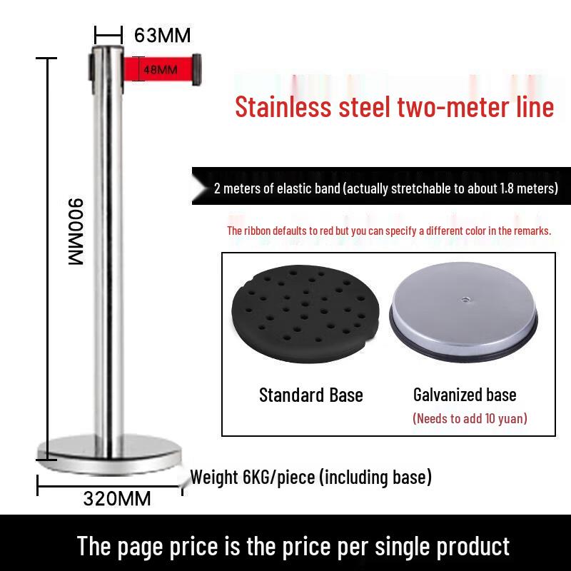 Stainless Steel Ret retractable Belt Barrier Stanchion