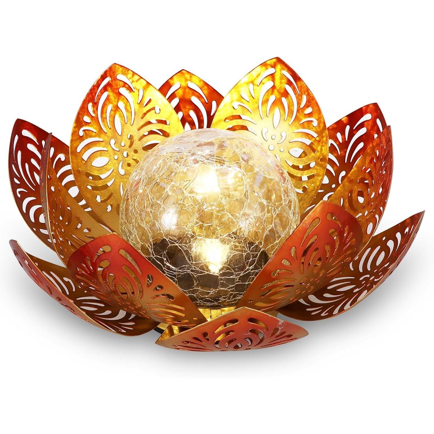 

Solar Lotus Garden Lights - IP65 Waterproof Decorative Ornaments for Lawn, Terrace, Porch, Flower Bed and Channel жёлтый
