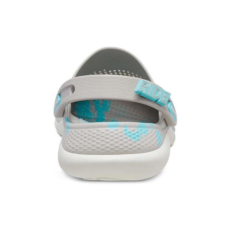Crocs Literide Lightning Shoes Marble Pattern Beach Sandals Clogs Unisex Sandals Pearl-White 207634-1DU