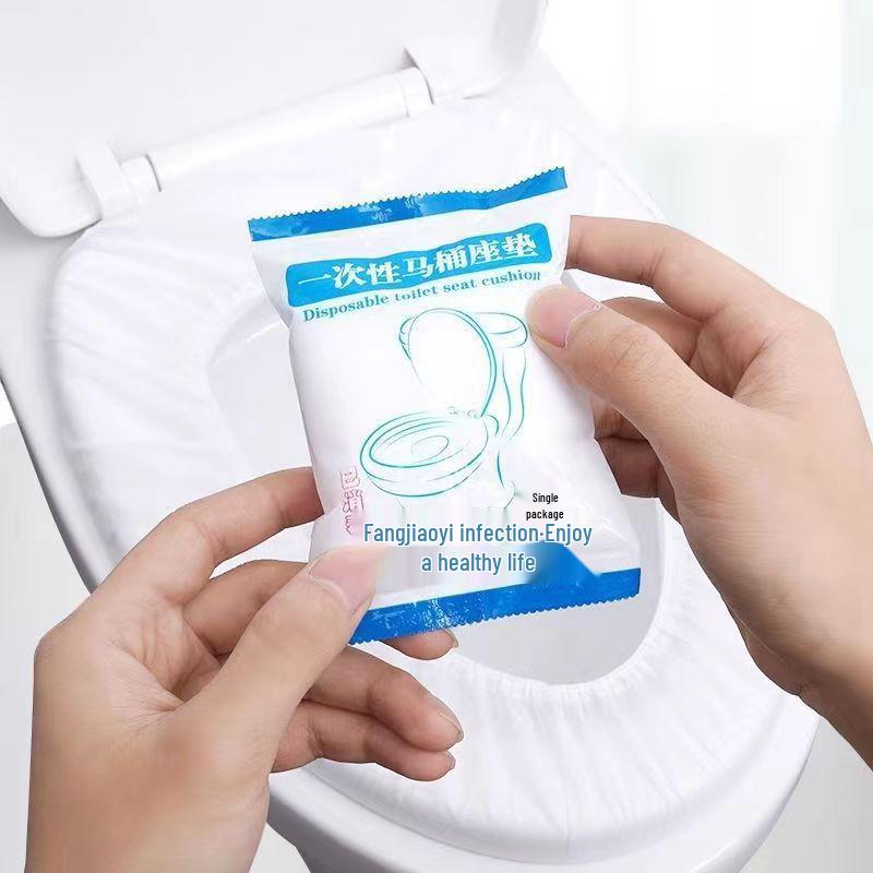 Waterproof Non-woven Individually Wrapped Disposable Toilet Seat Cover Pad 17*136cm (Standard Toilet)