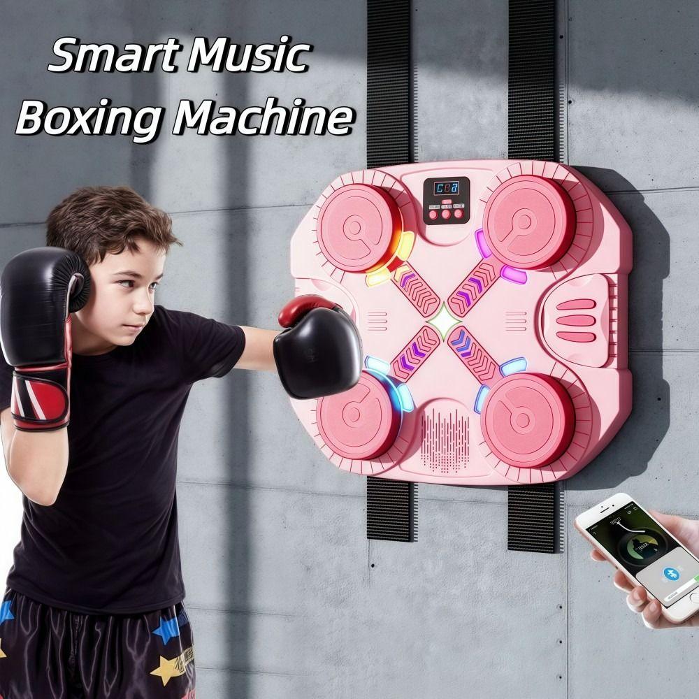 Máquina de Boxe Musical Bluetooth para Crianças Montada na Parede LED Máquina de Boxe Exercícios Domésticos para Crianças