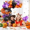 Orange Halloween Balloons Garland Black Eyeball Purple Balloon Arch Kit Long Globos Halloween Birthday Party Wedding Decoration