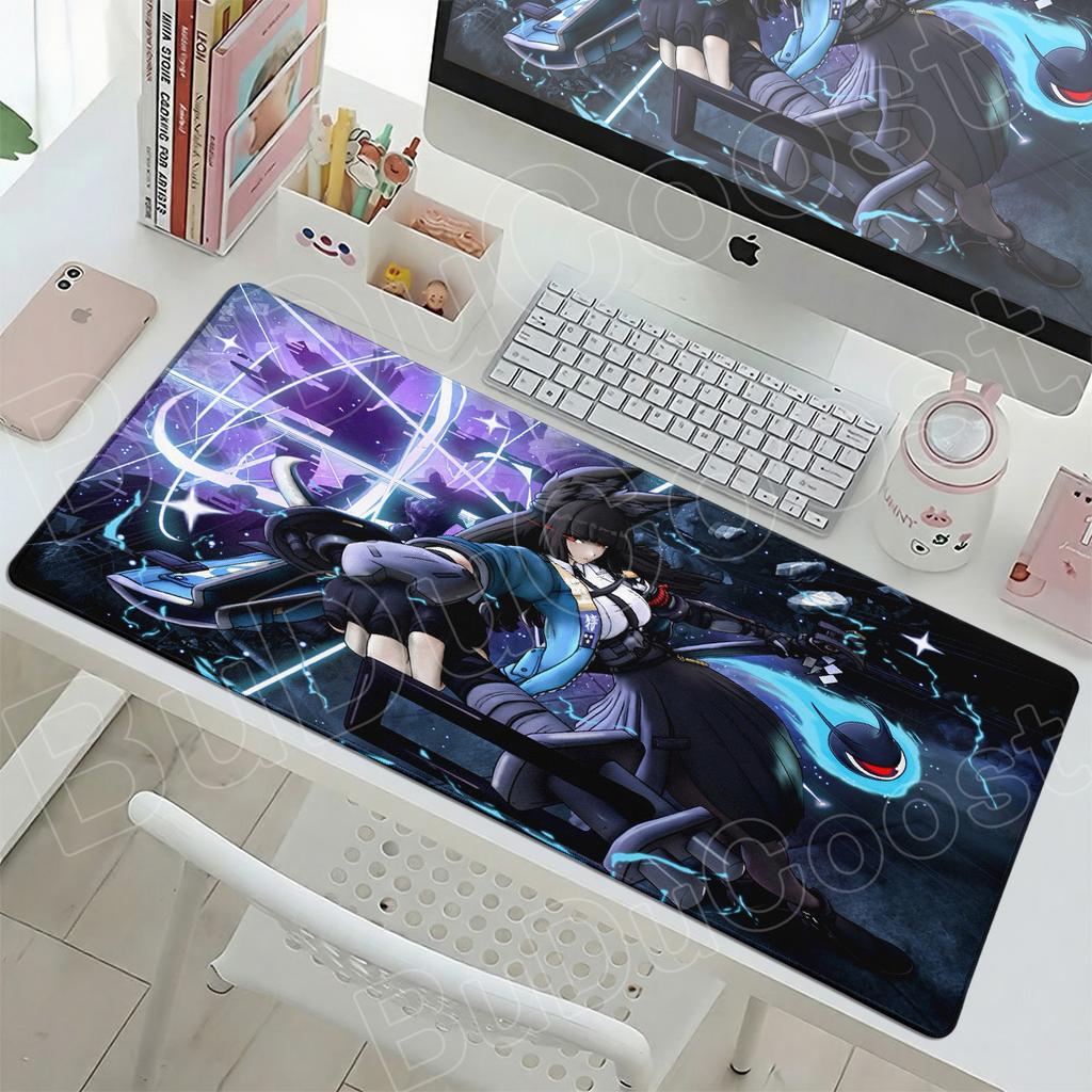Zenless Zone Zero Gaming Mice Mat 90x40cm Computer Gamer Keyboard Cute HD Anime Mousepad Hoshimi Miyabi Non-slip Office Desk Pad