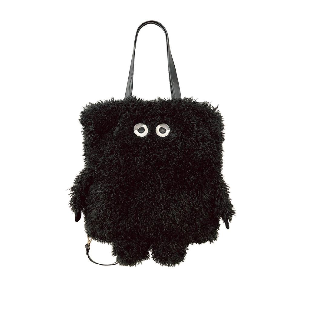 Tall 6845 Unidentified Creature Motif Faux Fur 2WAY Vertical Tote Bag EU TALL2way Crypted C 03 Shadowman [Routeto] Women's