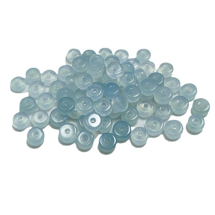 Ice-Blue Aquamarine 6mm Abacus Jade Beads for DIY Jewelry & Necklace Spacers