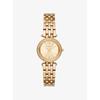 Darci Petite Pavé Gold-Tone Watch MK3295