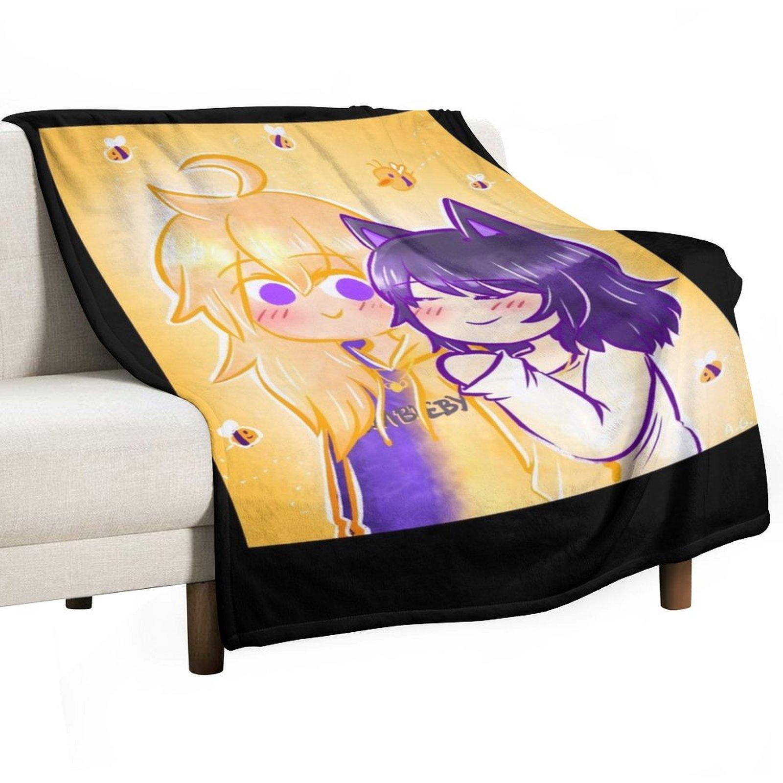 Bee my Bumbleby Throw Blanket warm for winter Multi-Purpose Shaggy Soft Plush Plaid Blankets 30x40in