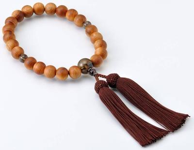 Kyoto Prayer Beads Yakusugi for (one-handed Men) (brown Crystal)