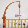 Let's Make Mobile Arm, Wood Grain Design, Plastic, Clip-on Design, Non-Slip, Compact, Perfect for Pregnancy, Soothing, and Crying (Brown)