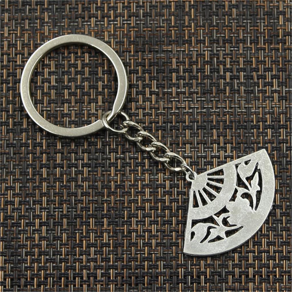 Модный цветок веер 25x36 мм кулон 30 мм брелок для ключей металлическая цепочка — фото 4