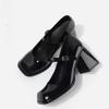 Women Mary Jane Shoes High Quality Patent Leather High Heels Single Shoe Elegant Temperament Pumps Banquet Dress Shoes for Women