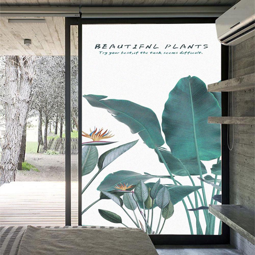Statická okenná fólia na súkromie Lesné sklenené nálepky Ochrana pred slnkom Regulácia tepla Okenné kryty pre domácu dekoráciu