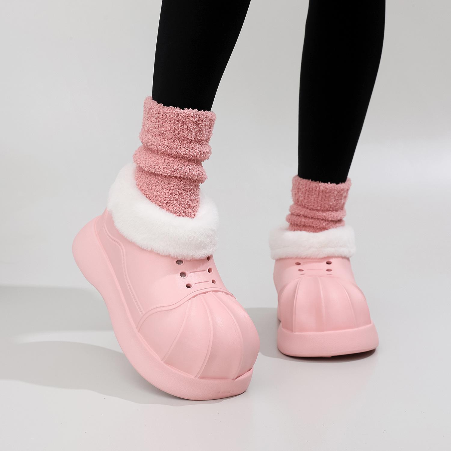 Зимние зимние ботинки на толстой подошве для женщин — фото 3