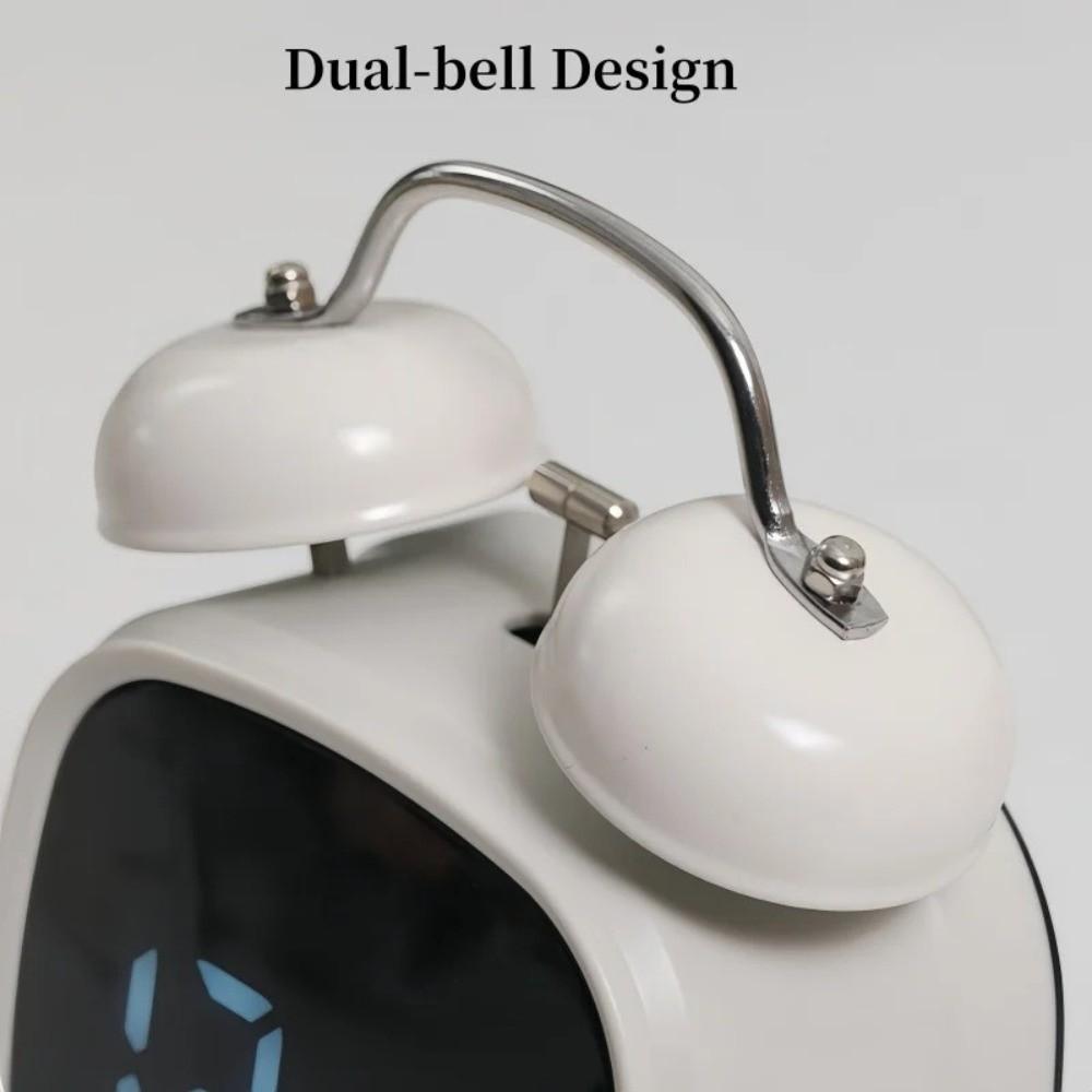 Voice Control Twin Bell Alarm Clock Temperature Displa Digital Alarm Clock  Indoor Use