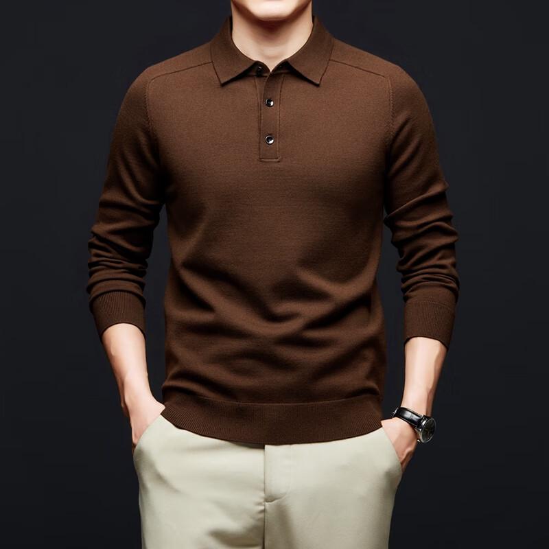 Men's Casual Polo Neck Knit Sweater