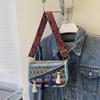 Colorful Fringe Shoulder Bag Tassel Ethnic Style Crossbody Bag Portable Large Capacity Bag  Outdoor