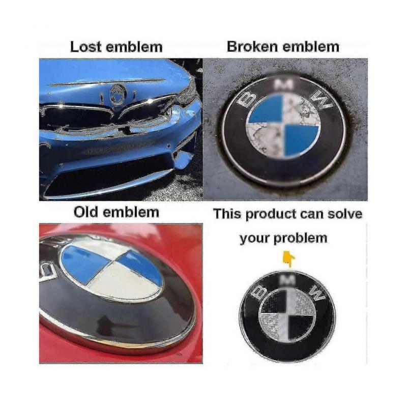 Car Emblem 7 Parts for Bm-w 82mm Emblem Bonnet And Trunk And Emblem 68mm Hubcaps And 45mm Steering Wheel Emblem
